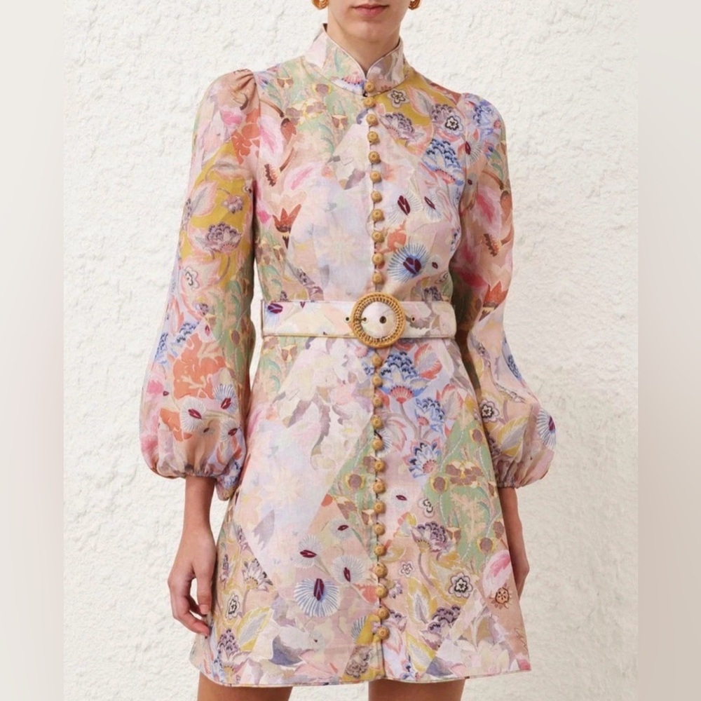 Zimmermann Women's Linen Floral Dress. Size 1